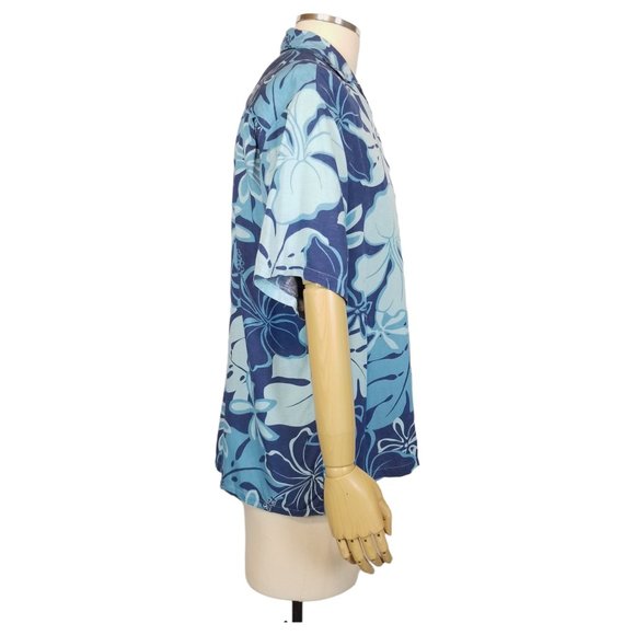 Hilo Hattie Hawaiian Short Sleeve Shirt Blue Sz Medium - Picture 4 of 9